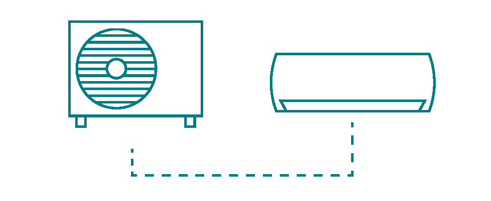 Ako funguje klimatizácia Toshiba single split? Single split znamená že klimatizácia má jednu vonkajšiu a jednu vnútornú jednotku. Klimatizácia single split je vhodná pre klimatizovanie jednej miestnosti, alebo viac miestnosti s menšou celkovou podlahovou plochou.